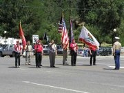 Veteran Colorguard in a parade
